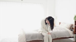 不眠症の女性